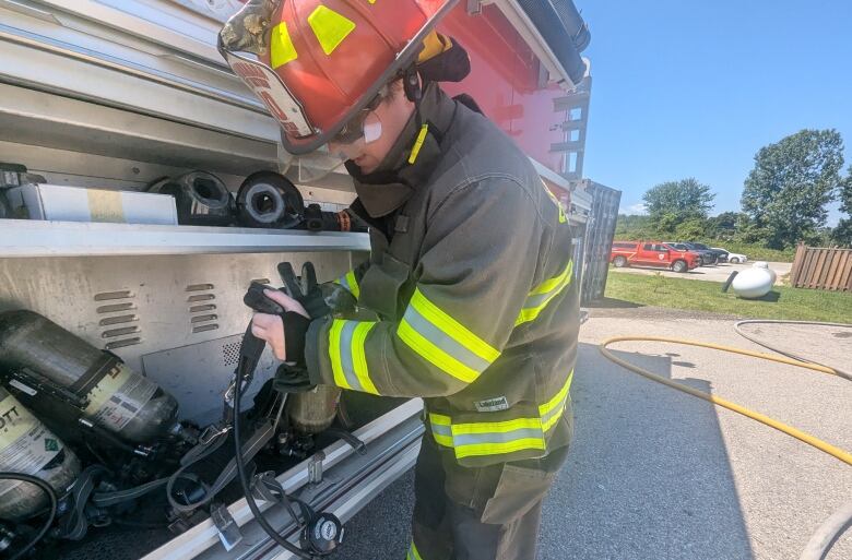 During the Ontario Native Firefighter's Society Conference, Indigenous firefighters had a chance to brush up on hose-handling skills. 