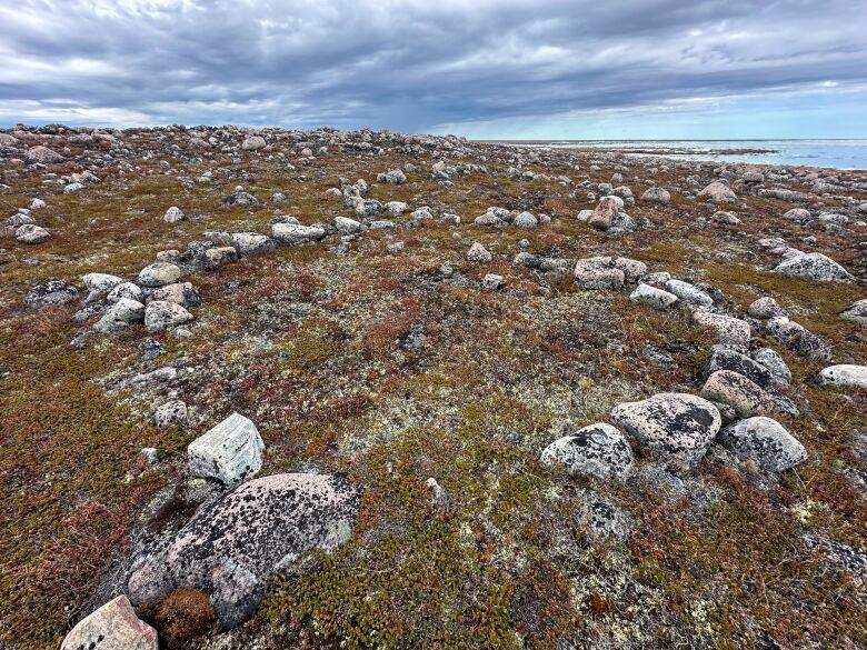 Large rocks placed in a circular formation.