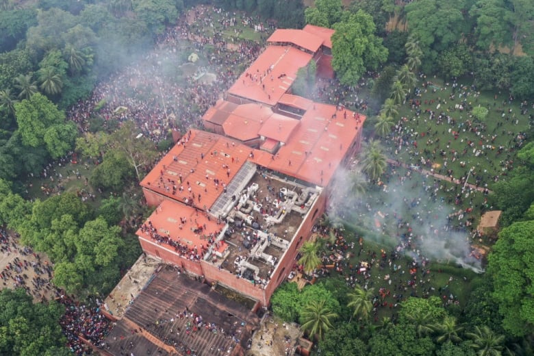 Protesters storm the official residence of Bangladesh's prime minister.