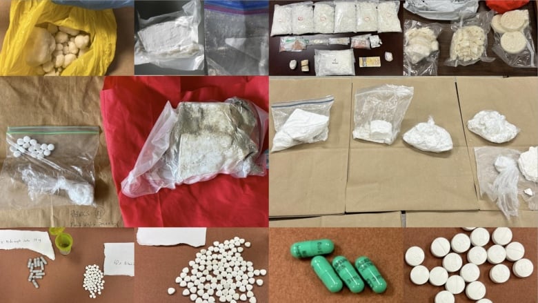 Various forms of methamphetamine seized by police during an 11-month investigation into the alleged drug trafficking network of the Jamestown Crips.