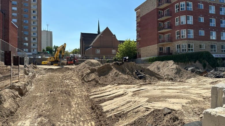 Construction site, lots of dirt