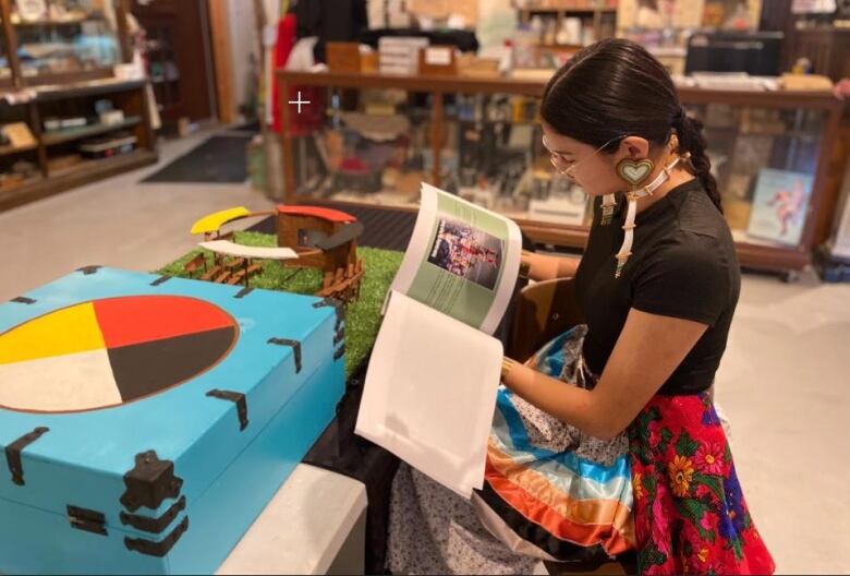 A girl reading a book