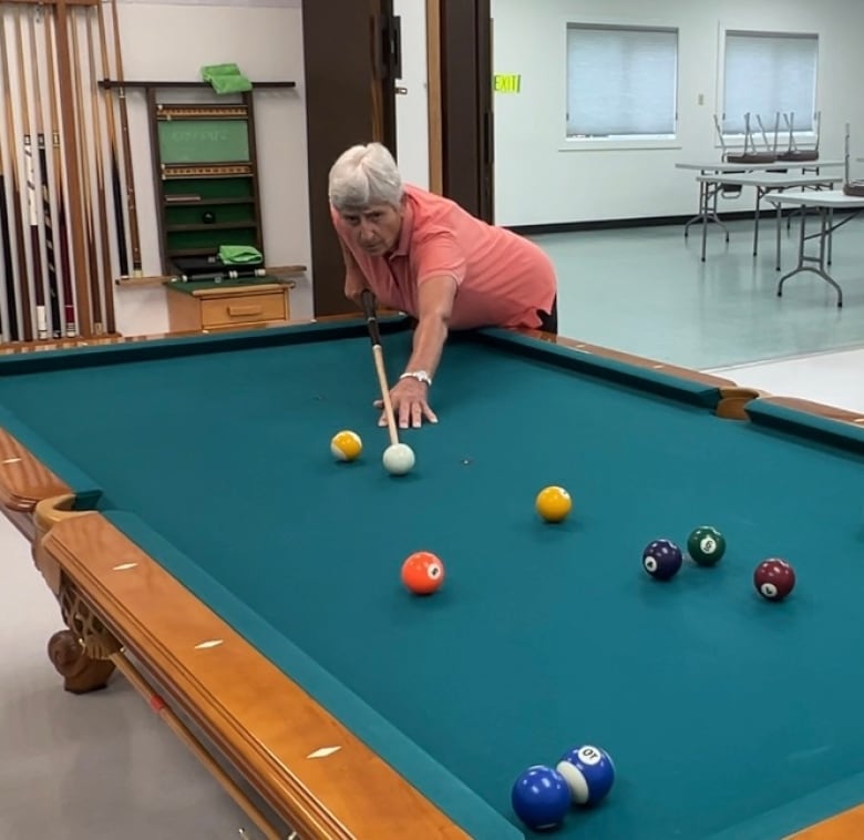 Evelyn Pasichnyk is one of six women on Yukon's 8 ball pool team that is headed to Quebec City for the Canada 55 Plus Games.