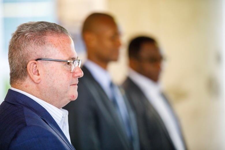 TTC CEO Rick Leary is pictured during a news conference at Scarborough Centre station, on Aug. 28, 2023. Leary outlined how the TTC will increase service starting in September.