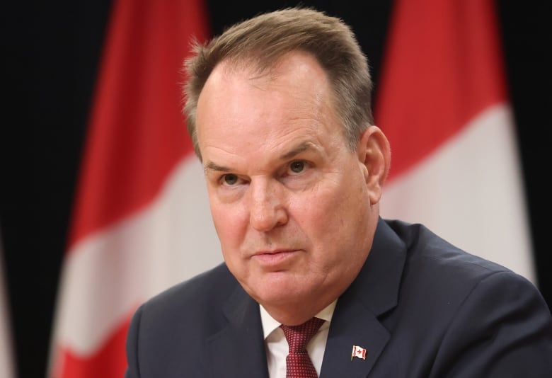 Labour Minister Steven MacKinnon speaks at a press conference about the rail labour disputes between the Teamsters Canada Rail Conference, Canadian Pacific Kansas City and Canadian National Railway, in Ottawa on Thursday, Aug. 22, 2024.