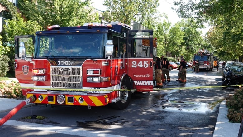 fire truck parked on street 