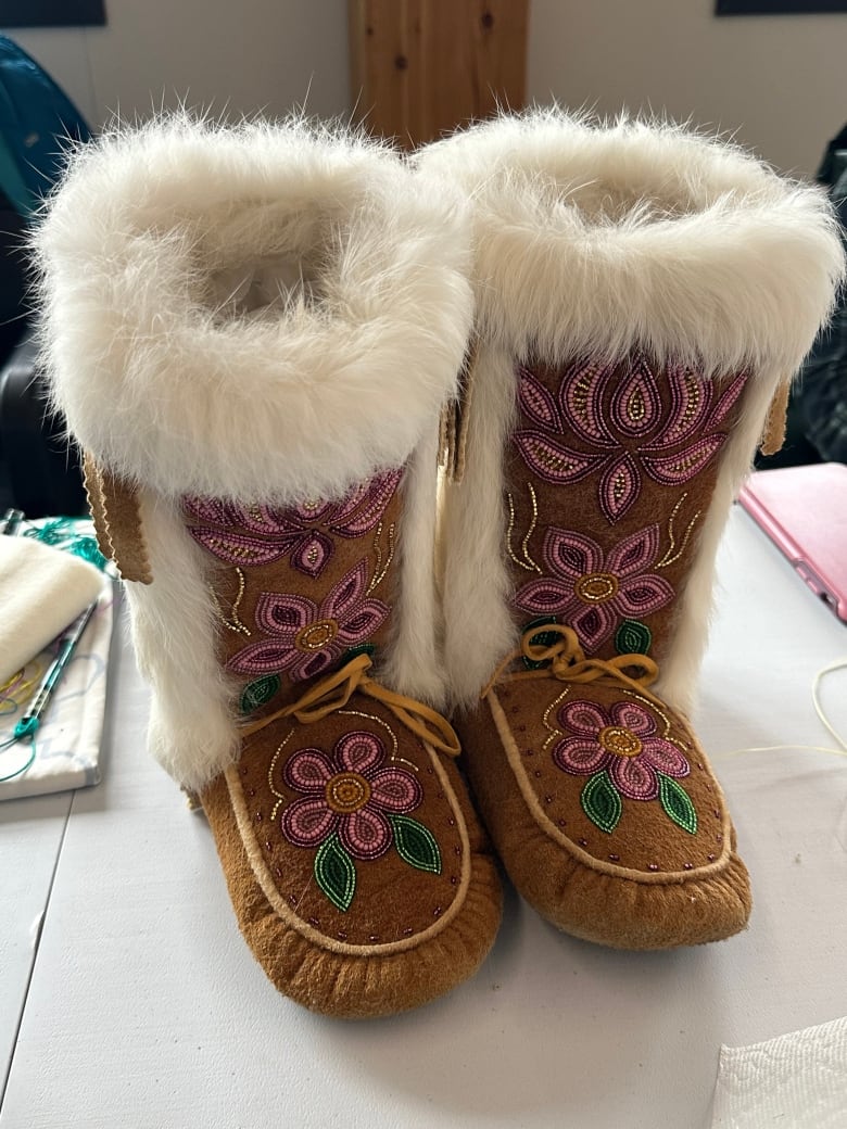 handmade boots with beautiful beadwork