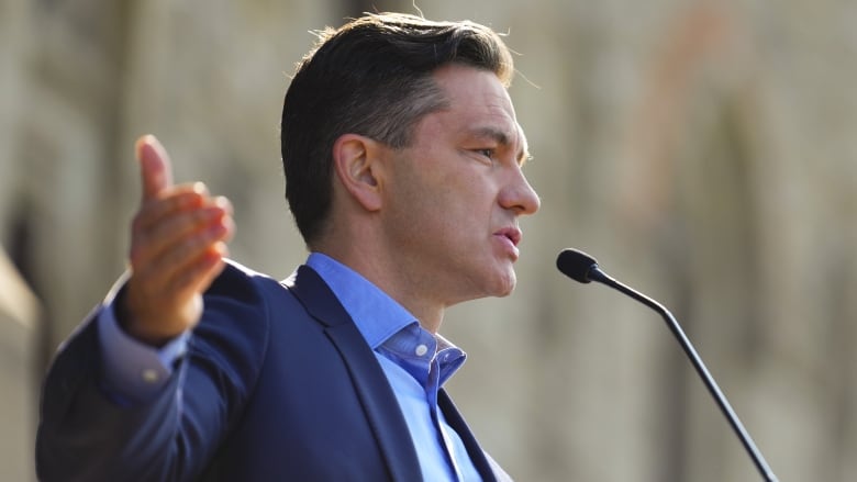 Conservative Leader Pierre Poilievre holds a press conference on Parliament Hill in Ottawa on Wednesday, Sept. 11, 2024.