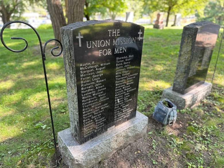 monument for Ottawa Mission burials at Beechwood Cemetery, Ottawa, Sept. 13, 2024