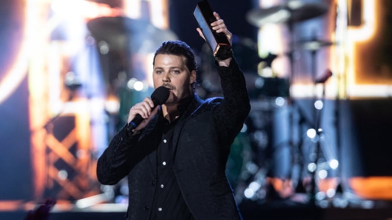 Josh Ross wins single of the year during the CCMA Awards in Edmonton on Saturday, September 14, 2024.