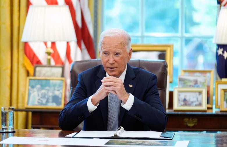 U.S. President Joe Biden is seen inside the Oval Office, at the White House, on Tuesday, Sept. 17, 2024.