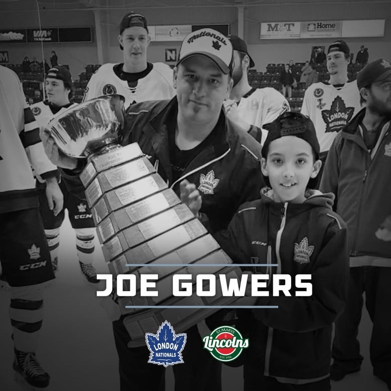 Hockey leagues in southwestern Ontario are mourning the loss of their former trainer Joe Gowers, who they say was the motorcyclist who died following a crash with a car on Friday afternoon. 