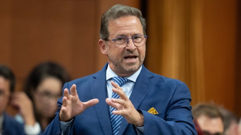 Bloc leader Yves-Francois Blanchet rises during Question Period, Wednesday, September 18, 2024 in Ottawa.