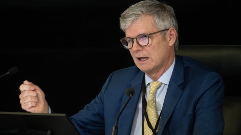 Allen Sutherland, assistant secretary to the cabinet in the Privy Council Office appears as a witness at the Public Inquiry into Foreign Interference in Federal Electoral Processes and Democratic Institutions, Thursday, September 26, 2024 in Ottawa.