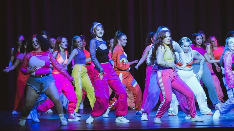 A group of dancers perform at a summer showcase for Collective Studios Regina.