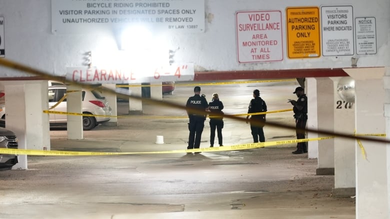 Toronto police officers at the scene