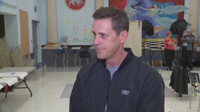 Rob Lantz in a classroom at Spring Park School.