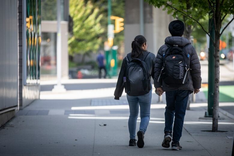 Students are pictured on campus at University Canada West in Vancouver, B.C., on Thursday, May 23, 2024.