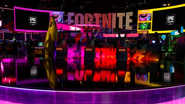 A display for Fortnite is pictured. 