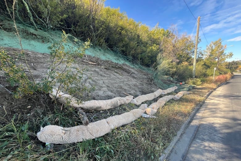 This is how the encampment looked after police excavated it earlier this week.