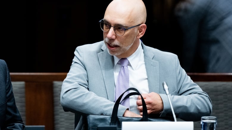 Parliamentary Budget Officer Yves Giroux waits to appear before the Standing Committee on National Security, Defence and Veterans Affairs (SECD) at the Senate in the Parliamentary Precinct of Ottawa, on Monday, June 3, 2024.