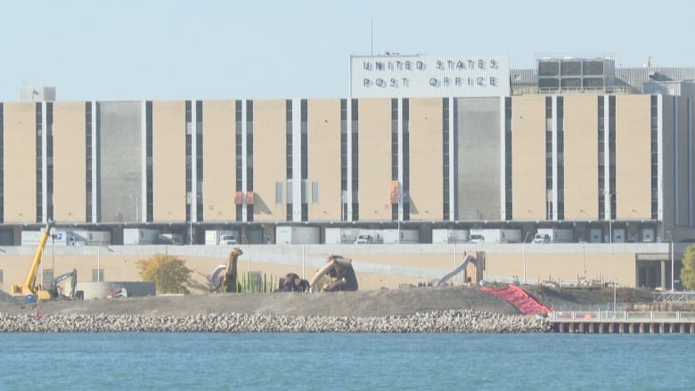 Detrot Fire Department firefighters on the Detroit Fire Boat rescued a man from the Detroit River in front of the U.S. Postal Service on Fort Street in Detrot.