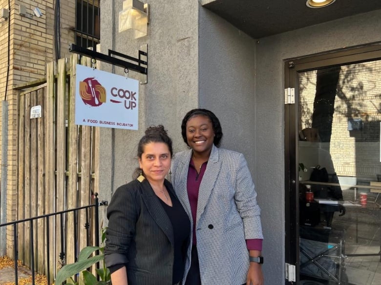 Delna Buhariwalla, left, and Trishauna Linton are the founders of nonprofit Cook Up in downtown Windsor, Ont. 