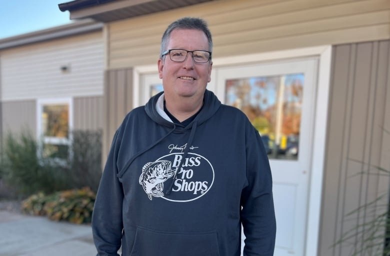 Doug MacFadyen standing outside the Provincial Palliative Care Centre.