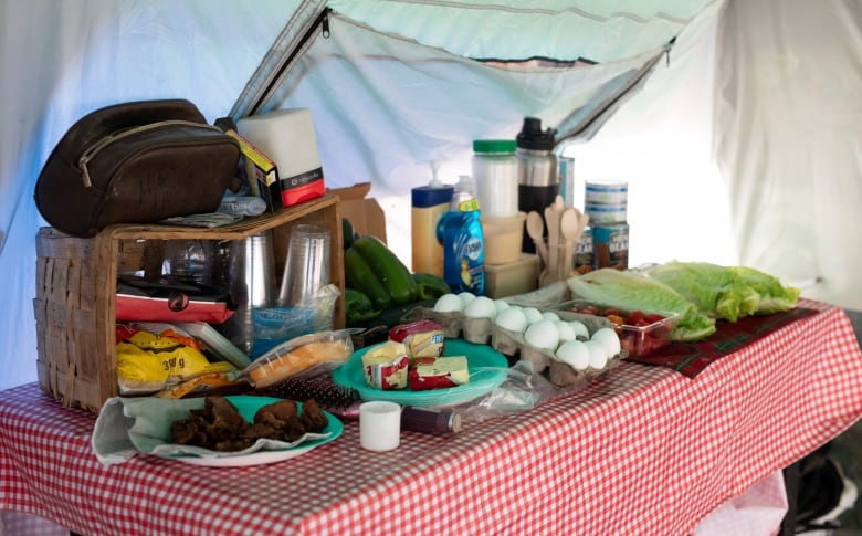 Food on a table