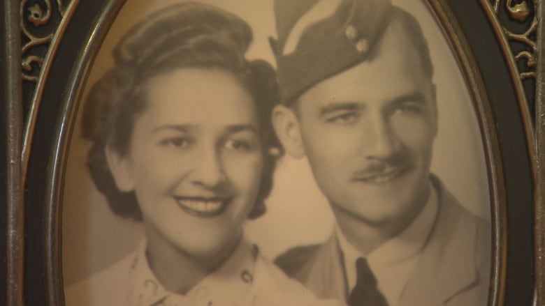 Black and white photo of a young couple