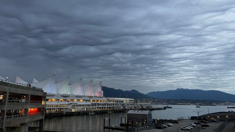 Clouds over the ocean.