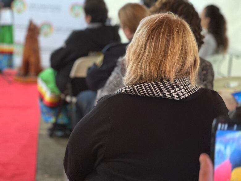 The back of a woman's head