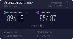 WestNet Speed Test Results