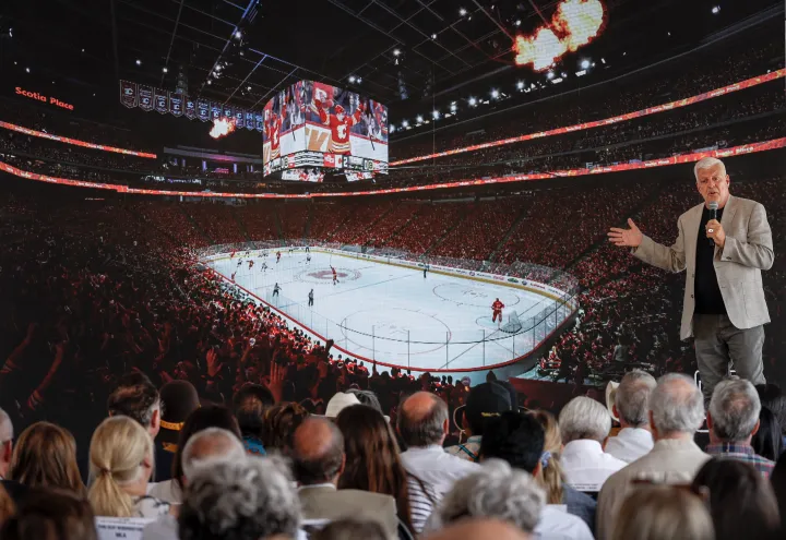 NHL Commissioner Lauds Calgary Flames' New Arena Progress During Construction Tour