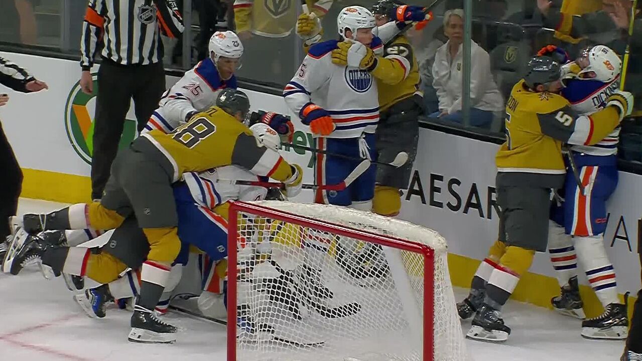 Tempers Flare as Oilers and Golden Knights Clash in First-Period Scrum